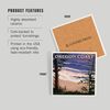Oregon Coast, Sunset Surfers (Absorbent Ceramic Coaster, Single, Cork Back, Kitchen Table Decor)