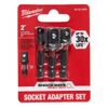 Milwaukee 48-32-5033 Power Drill Bit Extensions Shockwave Socket Adapter Set, 1/4"