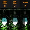 2PC Rechargeable Camping Light Tent Lantern Hanging Tent Light Bulb 3 Light Mode