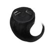 SARLA Jet Black Clip in Side Bangs Straight Synthetic Hair Extension One Piece for Women
