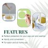 Clean + Easy Professional Pot Wax System, Deluxe Pot Wax Standard Warmer Collars Prevent Wax Drips For Mess Free Effortless Wax Warmer Clean Up (50 Count)