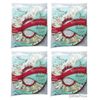 12PCS Shower Caps, Elastic Reusable Waterproof Plastic Printed Shower Cap (4 PK)