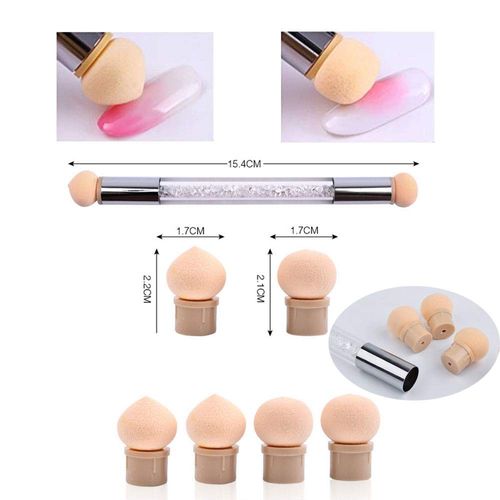 Anyasen 23 Pezzi Nail Art Design Set Nail Art Strumenti Set Nail Art Pennelli set con 18pcs nail art pennelli set 1pcs Spugna di pennellino per unghie 4pcs Testine di ricambio per nail art