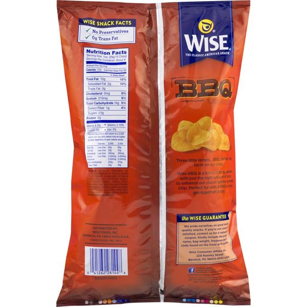 Wise Foods BBQ Potato Chips 8.75 oz. Bag (3 Bags)