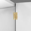 12 x3-1/2 in. Square Corner Satin Brass Door Hinge