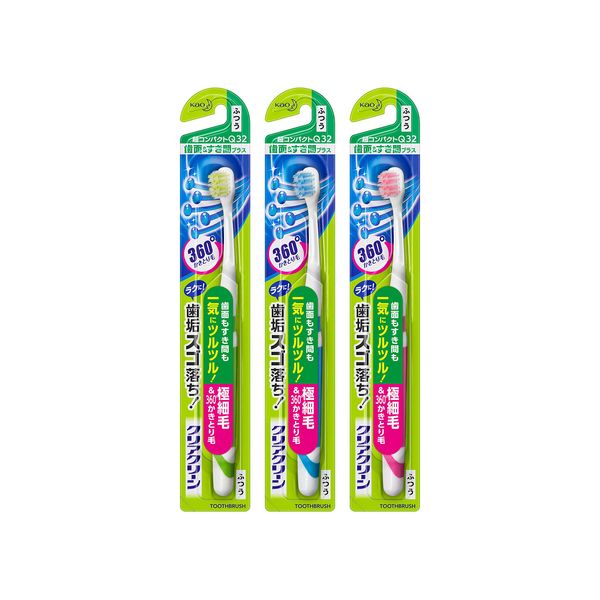 Clear Clean Toothbrush, Tooth Face & Gap Plus, Ultra Compact, Normal, 1 Piece (*Color Not Selectable)