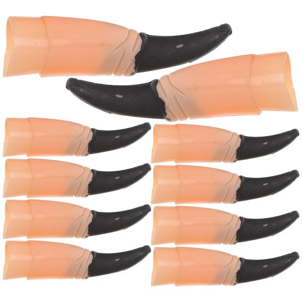 10Pcs Finger Nail Claws Halloween Party Supply Plastic Witch Fingernail Claws Trick Props Cosplay Costume Accessory