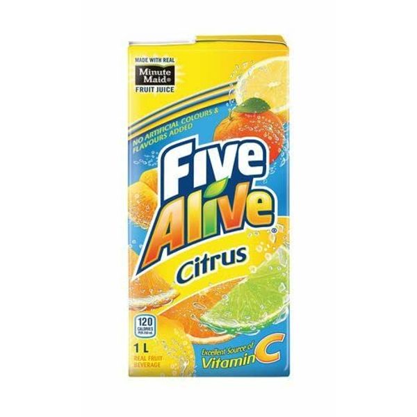 Five Alive Citrus, 1 Litre/33.8 fl.oz., Juice Box, {Imported from Canada}