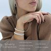 Silverly Women's 925 Sterling Silver 3 mm Thin Hammered Bangle Bracelet