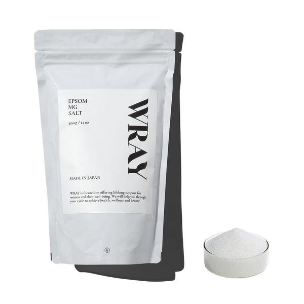 WRAY Epso Mug Salt, Bath Salt, Bath Cosmetics, Includes Measuring Spoon, Epsom Salt (Magnesium Sulfate), Nigiri (Magnesium Chloride), Mineral Aroma Gift, Made in Japan, 99% Natural, Heat-Retention, Perspiration, Moisturizing, Cold (10 Servings)