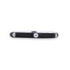 Santuzza 925 Sterling Silver Enamel Stackable Ring Cubic Zirconia Eternity Stacking Ring for Women (Black,7.5)
