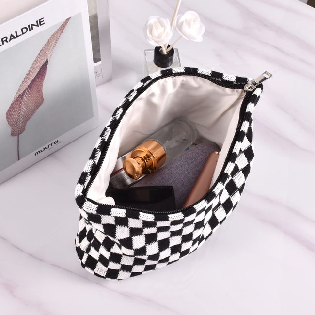 Travel Makeup Bag Small Checkerboard Cosmetic Bags Travel Accessories  Cosmetic Organisers Makeup Travel Bag Ladies Gifts Ideas Gifts for Teenage  Girls