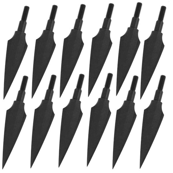 Sinbadteck Traditional Broadheads, 100/125/150Grains 12PK Traditional Hunting Points Screw-in Hunting Arrowheads Solid Metal Arrow Tips for Hunting and Target (125Gn Traditional)