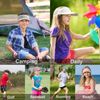 Sukeen Quick-Drying Sun Cap Women's Visor Cap Children, UV Protection Sun Shield Visor 5-12 Years Girls Boys Cool Elastic Visor with Sweat-Absorbing, Breathable Sweatband, White