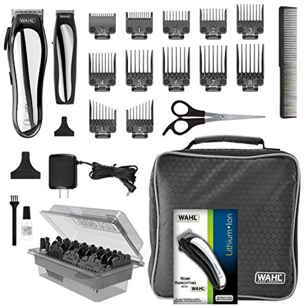 WAHL Lithium Pro Cordless Haircut & Touch Up Kit With Case, 23 Pieces