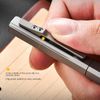 Hamans Titanium Ballpoint Writing Pen Side Press Push Clip Retractable 5.28“ with Pocket Clip Refillable Compact Size