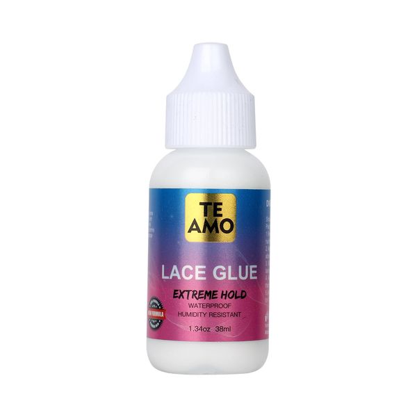 Te Amo Lace Glue Exterme Hold, Invisible Wig Bonding Glue, Water & Oil-Resistant, Non-Toxic, Light Hold for Secure and Natural-Looking Poly and Lace Hairpiece, Wigs & Toupee Systems, Bonding Adhesive.