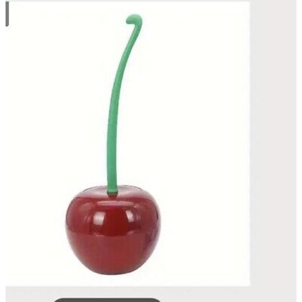 Perfect Home Decor Cherry Shaped Toilet Bowl Cleaner With Sturdy White Bristles