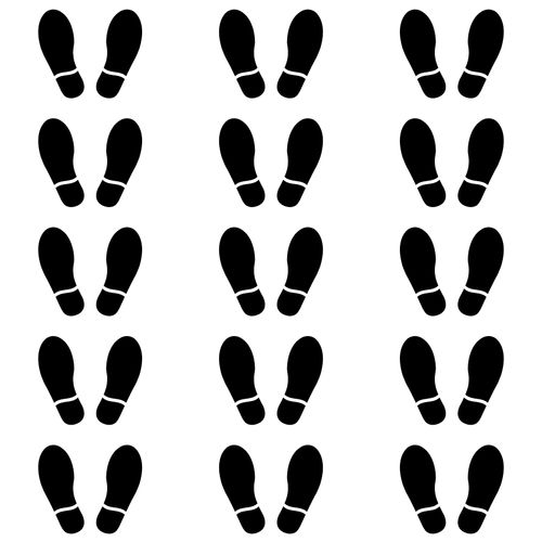 15 Pairs Social Distance Stickers for Floor Stickers Footprints Footprints ..