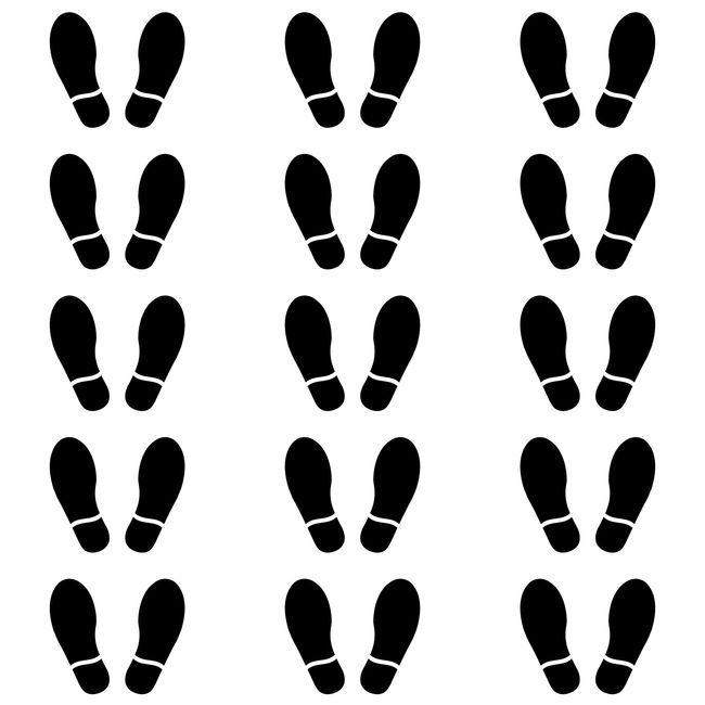 15 Pairs Social Distance Stickers for Floor Stickers Footprints Footprints ..