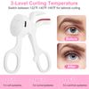 2pcs Electric Eyelash Curler  Adjustable Temperature USB Rechargeable Travel