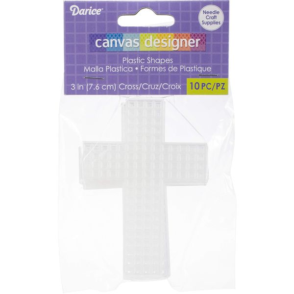 Darice Plastic Canvas Cross 3 Inch, 10 Pieces, 13.58 x 22.58-Inch