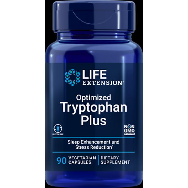 Life Extension Optimized Tryptophan Plus 90 caps L-Tryptophan 1000mg/Niacinamide