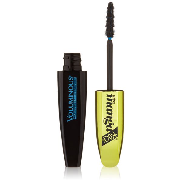 L'Oreal Paris Cosmetics Voluminous Miss Manga Rock Waterproof Mascara, 389 Blackest Black, 0.27 Fluid Ounce