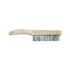 Hyde 46847 Wire Scratch Brush With Wood Shoe Handle 9.5"