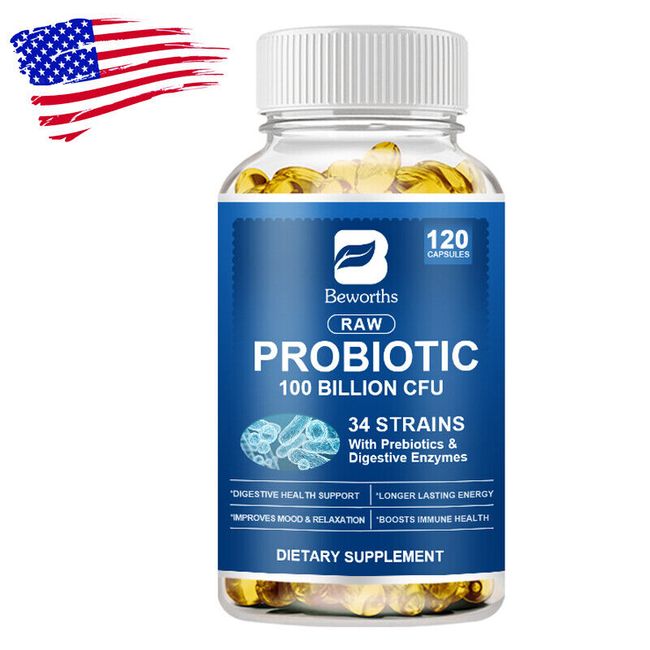 Digestive Enzymes Prebiotic & Probiotics Gas, Constipation & Bloating Relief 120