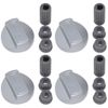 Ufixt Universal Silver Control Knobs for Ovens, Cookers and Hobs (Pack of 4)