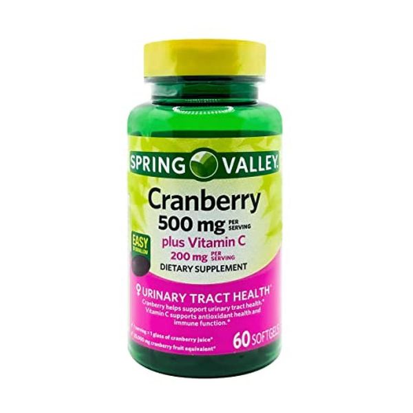 Spring Health Valley Cranberry Dietary Supplement Softgels 500mg 60 Count Vitamin Guide Hot Item Item