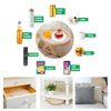Sofa Arm Tray Table Foldable Sofa Arm Table Wood Sofa Side Table Portable Couch Armrest Tray for Remote Control Drinks Snacks Phone