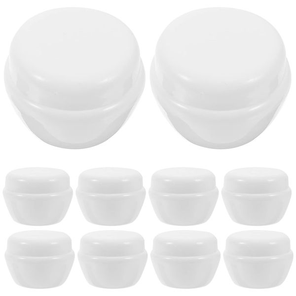 FRCOLOR Cream Containers, 0.2 oz (5 g), Cream Bottles, Set of 40, Plastic Cream Jars, Cosmetic Case, Refill Containers, Cosmetics, Light Filtering Jars, Hand Cream, Aroma Cream, Storage, Portable