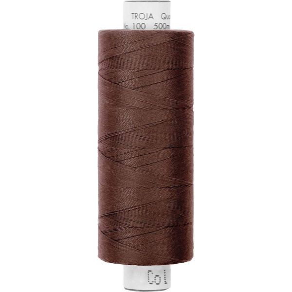 Stoffe Werning Amann Troja Sewing Thread 500 m Brown All-Round Quality Yarn 100% Polyester