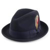 Jaxon & James Crushable Blues Trilby Hat - Navy Blue M