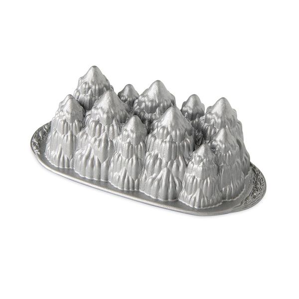 Nordic Ware Alpine Forest Loaf, Sparkling Silver, 6 Cup