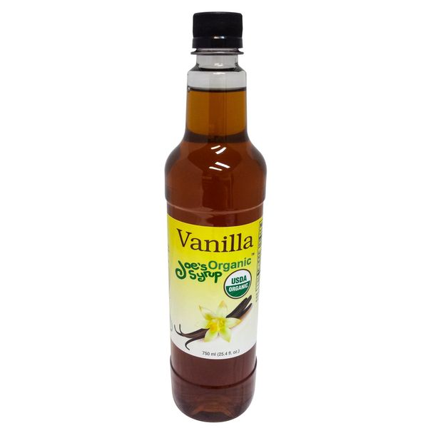 Joe’s Syrup Organic Flavored Syrup, Organic Vanilla, 750 ml