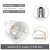 DiCUNO E17 to E26 Adapter, Intermediate E17 Socket to Standard E26 Socket Converter, LED Light Bulb Converter, Max Wattage 200W, 200℃ Heat Resistant (10-Pack)