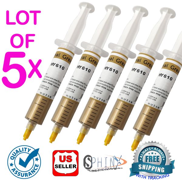 5x 30g H Perfomance Gold Syringe GPU CPU XBOX360 Heaksink Compound Thermal Paste
