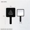 3CE Square Mini Hand Mirror Black