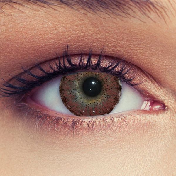 Designlenses, haselnuss braune Kontaktlinsen, 1 Paar (2 Stück), weiche Linsen, natürlicher Effekt, farbige Monatslinsen ohne Stärke "Natural Hazel"