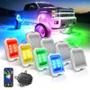 MICTUNING C2 RGB-IC LED Rock Lights 8 Pods Underglow Multicolor Chasing Neon Kit