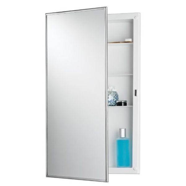 Jensen 781045 Builder Series Framed Medicine Cabinet, 16-Inch by 26-Inch by 3-3/4-Inch