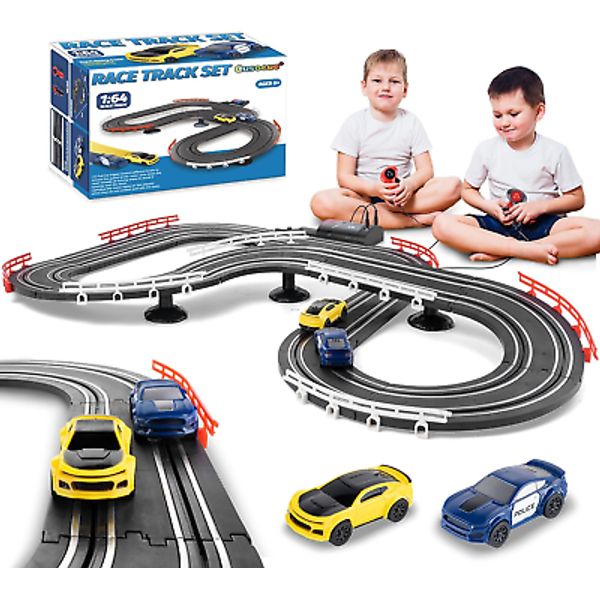 Slot Car Race Track Sets, Battery or Electric Race Car Track for Boys and Kids,