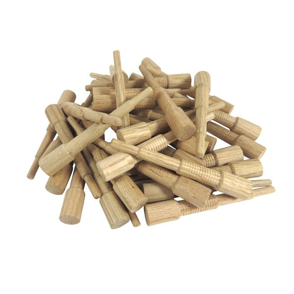 Miller Dowels 1X Dowel Pins 2 3/4" Long 3/8" Diameter Cap Birch (Bag 40)