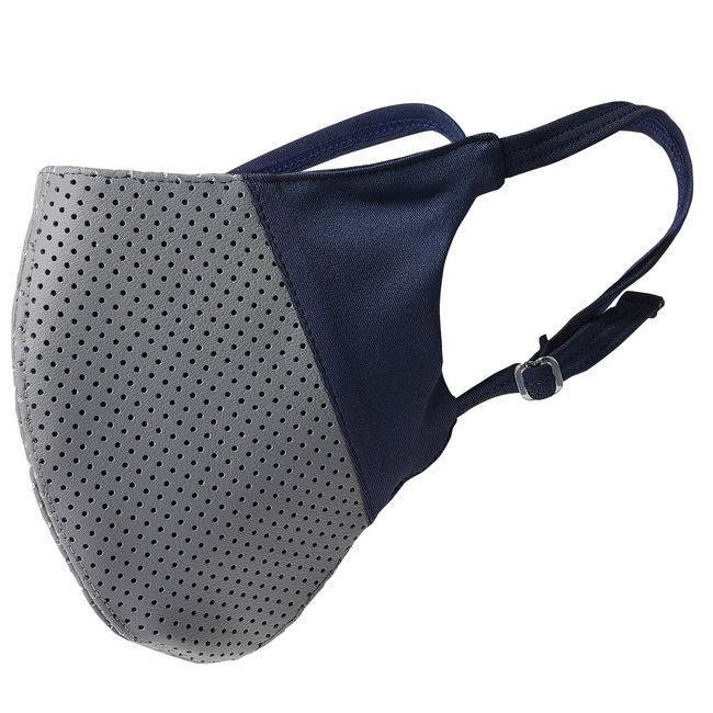 Mask (leather mesh mask) Leather part (antibacterial deodorant, sweat absorption and quick drying) Antibacterial performance (SEK certified orange label) UV protection index (UPF50+) Synthetic leather / back fabric: Made in Japan (L gray x navy)