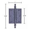 6 Pcs Black Butt Hinge Steeple Tip Wrought Iron Cabinet Hinges Renovators Supply