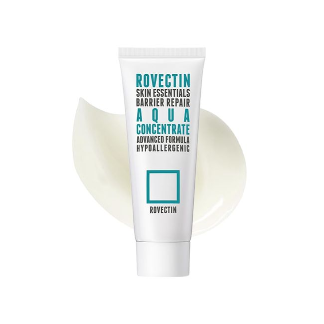 ROVECTIN Aqua Concentrate Facial Moisturizer- Skin Barrier Repair with Astaxanthin, Hyaluronic Acid, Niacinamide | Intense Hydrating Cream | Fragrance Free, Vegan, Korean Skincare (2.1 fl oz)