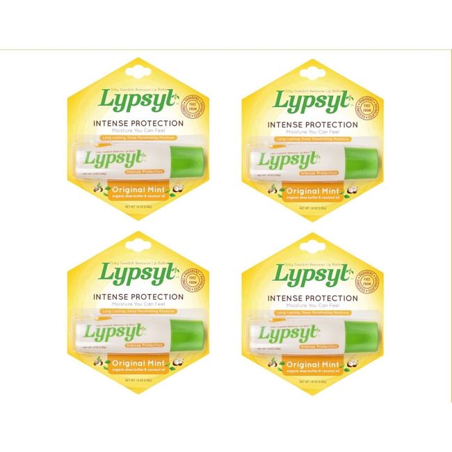 Lypsyl Intense Protection Original Mint Lip Balm, .10 oz. - Pack of 4